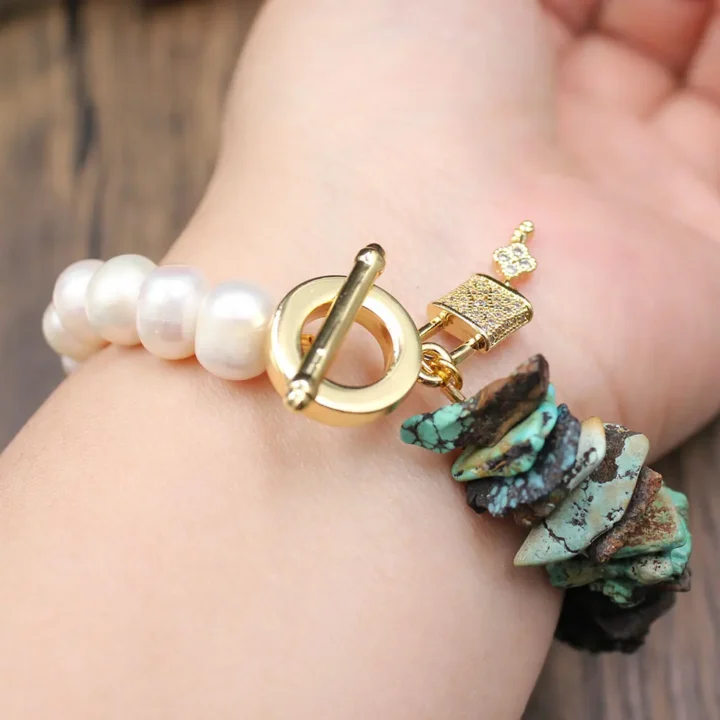 Pulseira de Pérola Turquesa de Água Doce - Image 5