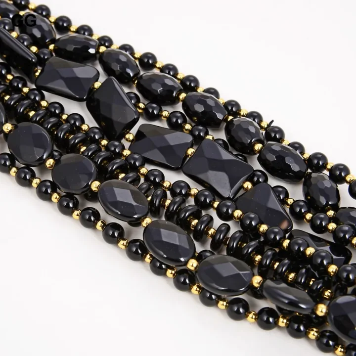 Pulseira de Pedra Onyx Preto Natural - Image 2