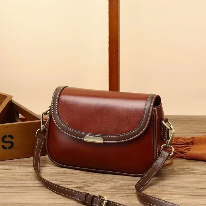 Bolsa Fashion de Ombro de Couro Genuíno - Image 7