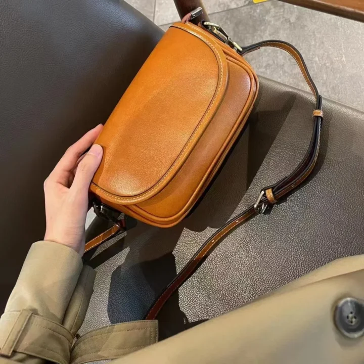 Bolsa Retrô Couro Genuíno - Image 3