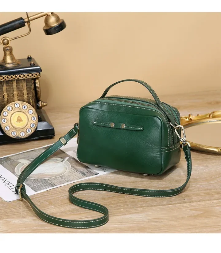 Bolsa Versátil de Couro Genuíno
