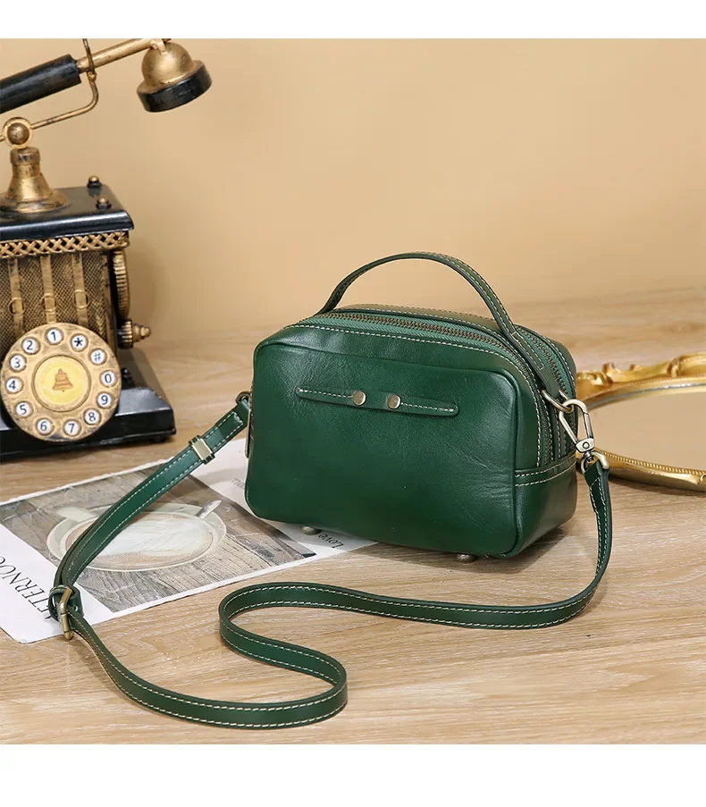 Bolsa Versátil de Couro Genuíno