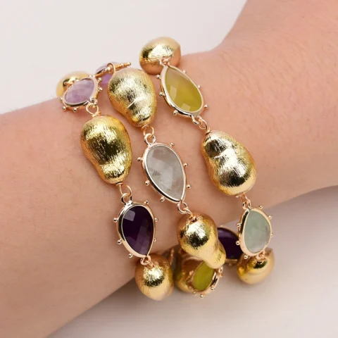 Pulseira Gota d'água Banhada a Ouro