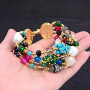 Pulseira Ágata Jade Turquesa